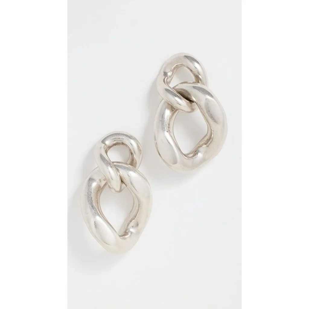 Isabel Marant Boucle D'oreill Drop Earrings in Silver Dangel Chain - Image 12