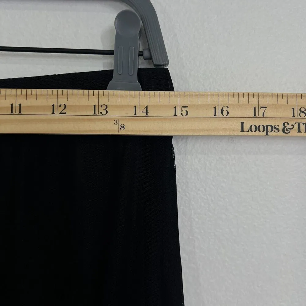 Soft Surrounds Womens XS Elastic Waist Mesh Maxi Skirt Black Gothic 90's Artwear - Image 8