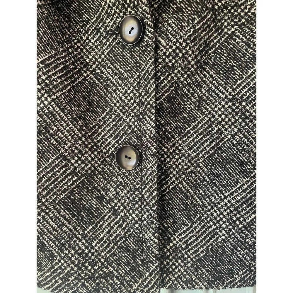 Talbots Tweed Blazer size 6P  Petite Black Tweed - Image 3