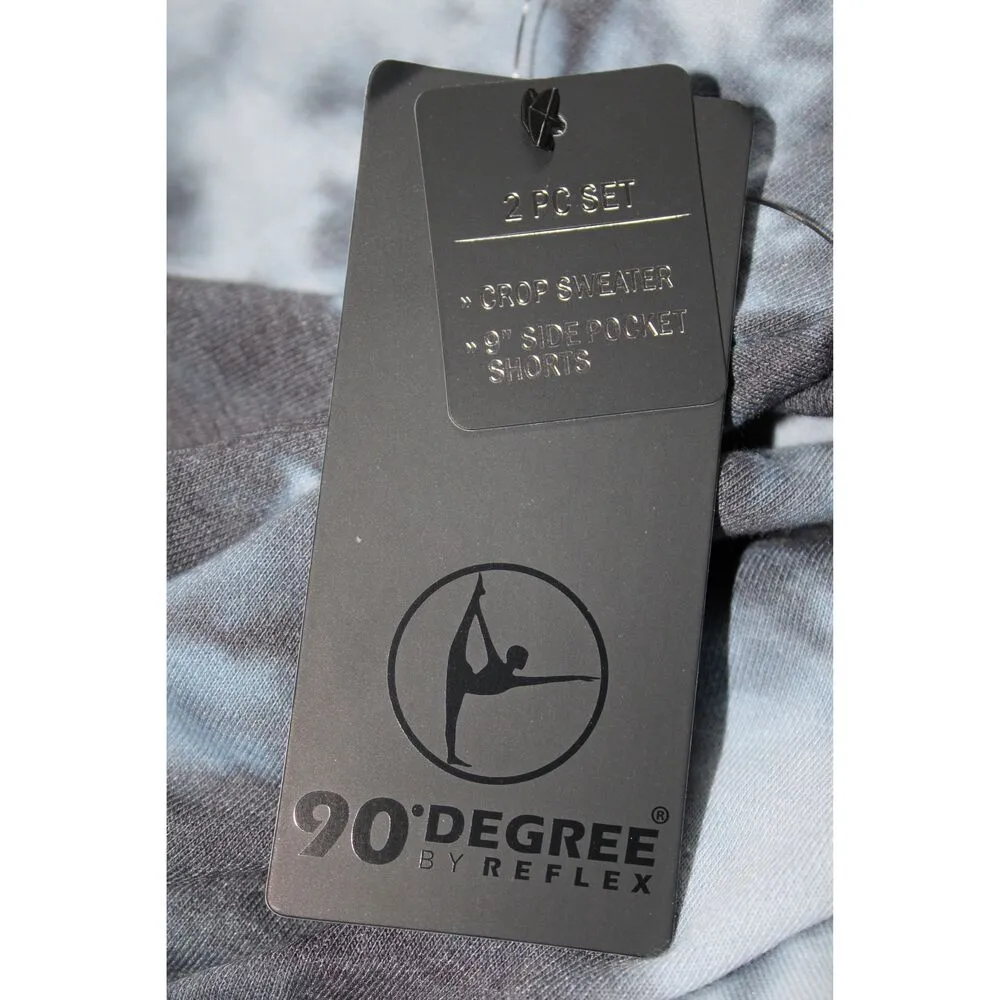 NWT Womens 90 Degrees by Reflex LSW1340 Onix Tie Dye Black 2 Piece Set Size XL - Image 6