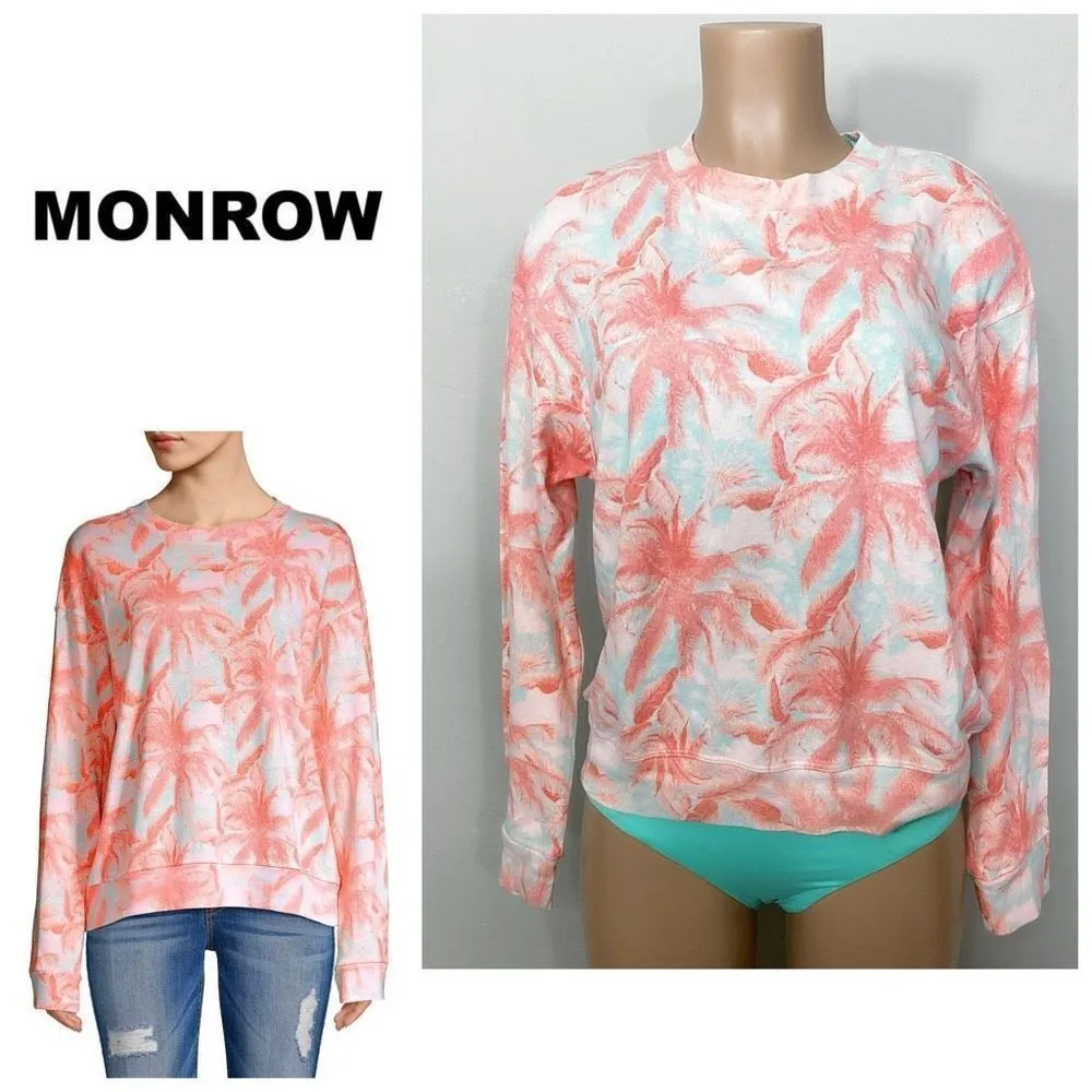 New. Monroe palm Sweatshirt. Small. Retails $179 Pink - Image 2