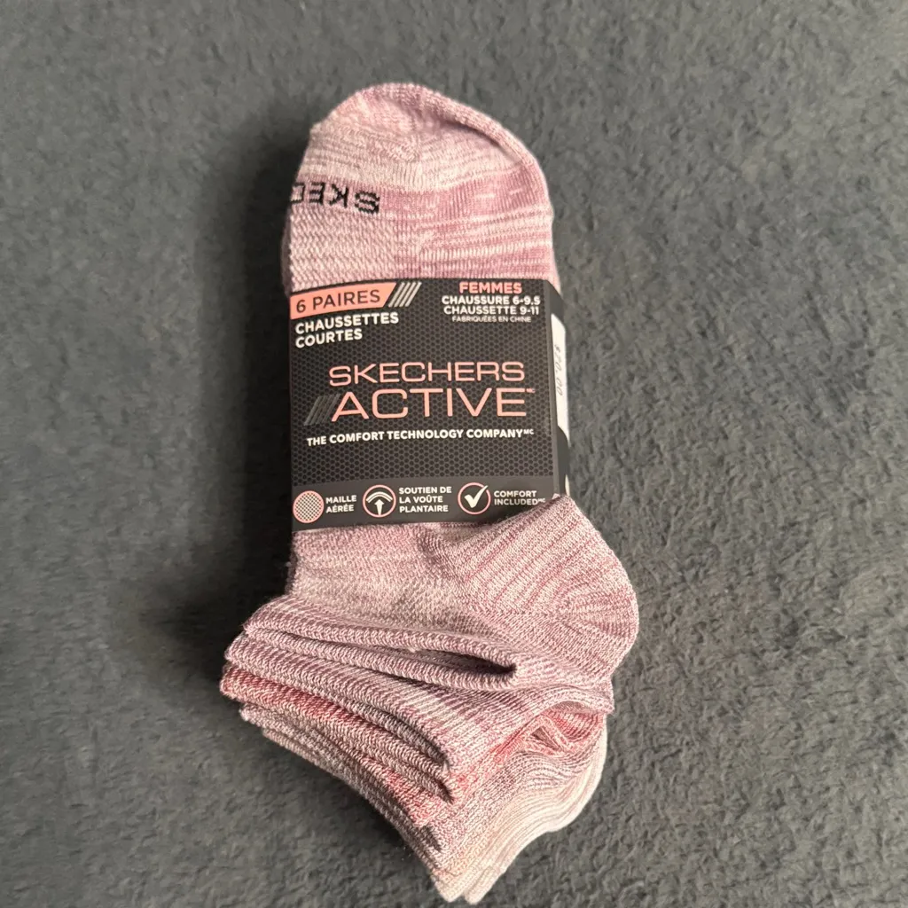 Skechers Active Women's Low Cut Socks - Light Pink - Image 2