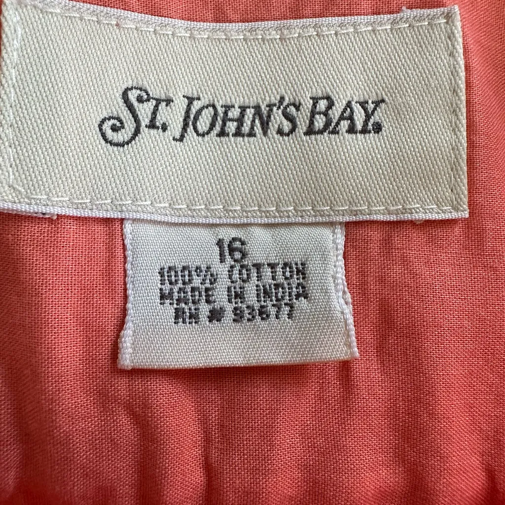 St. John's Bay Coral Pink Ombre Pleated A-Line Skirt Wide Waistband (1069) - Image 10