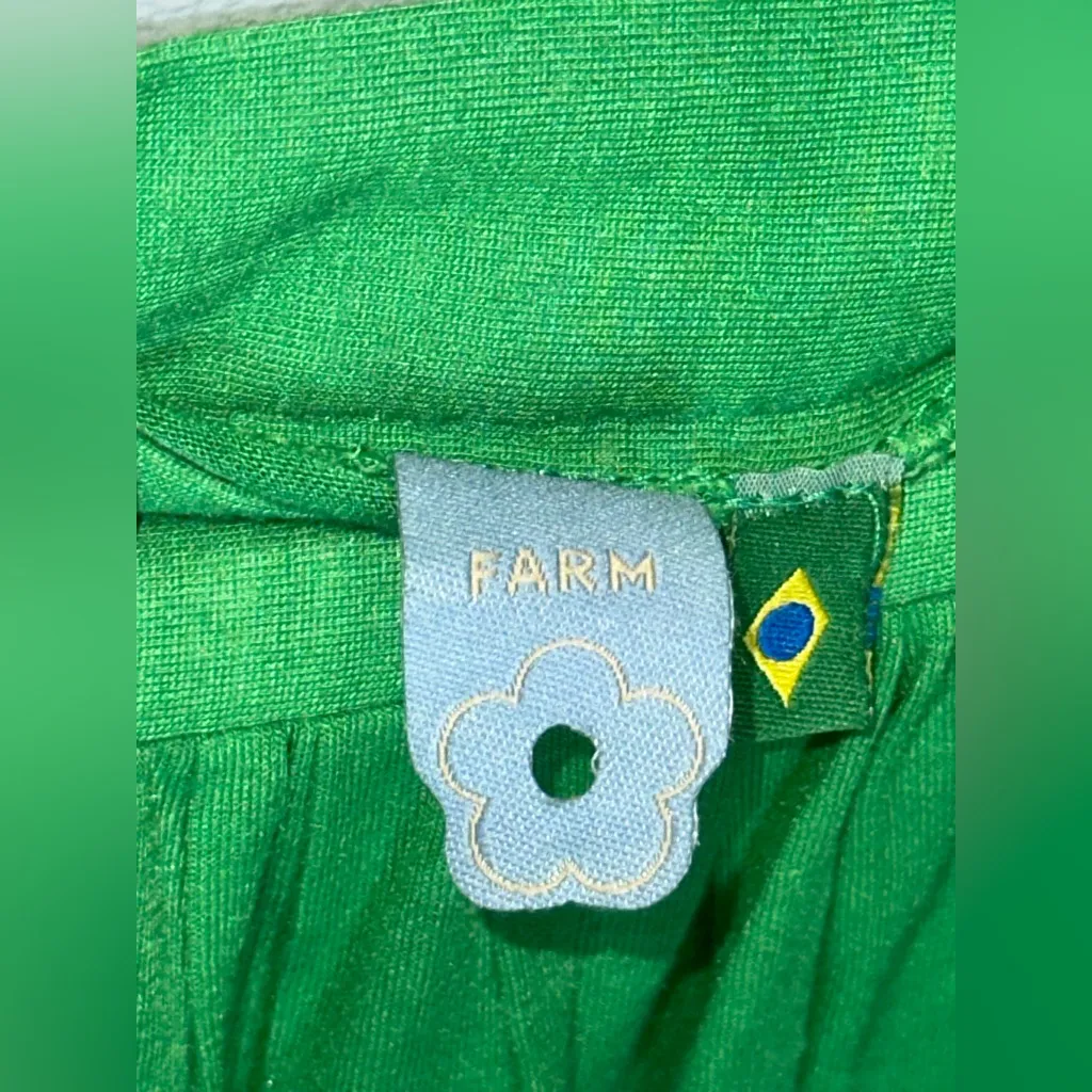 Farm Rio Women's Pleated Accents Midi Length Green Skirt‎ Size Small - Image 3