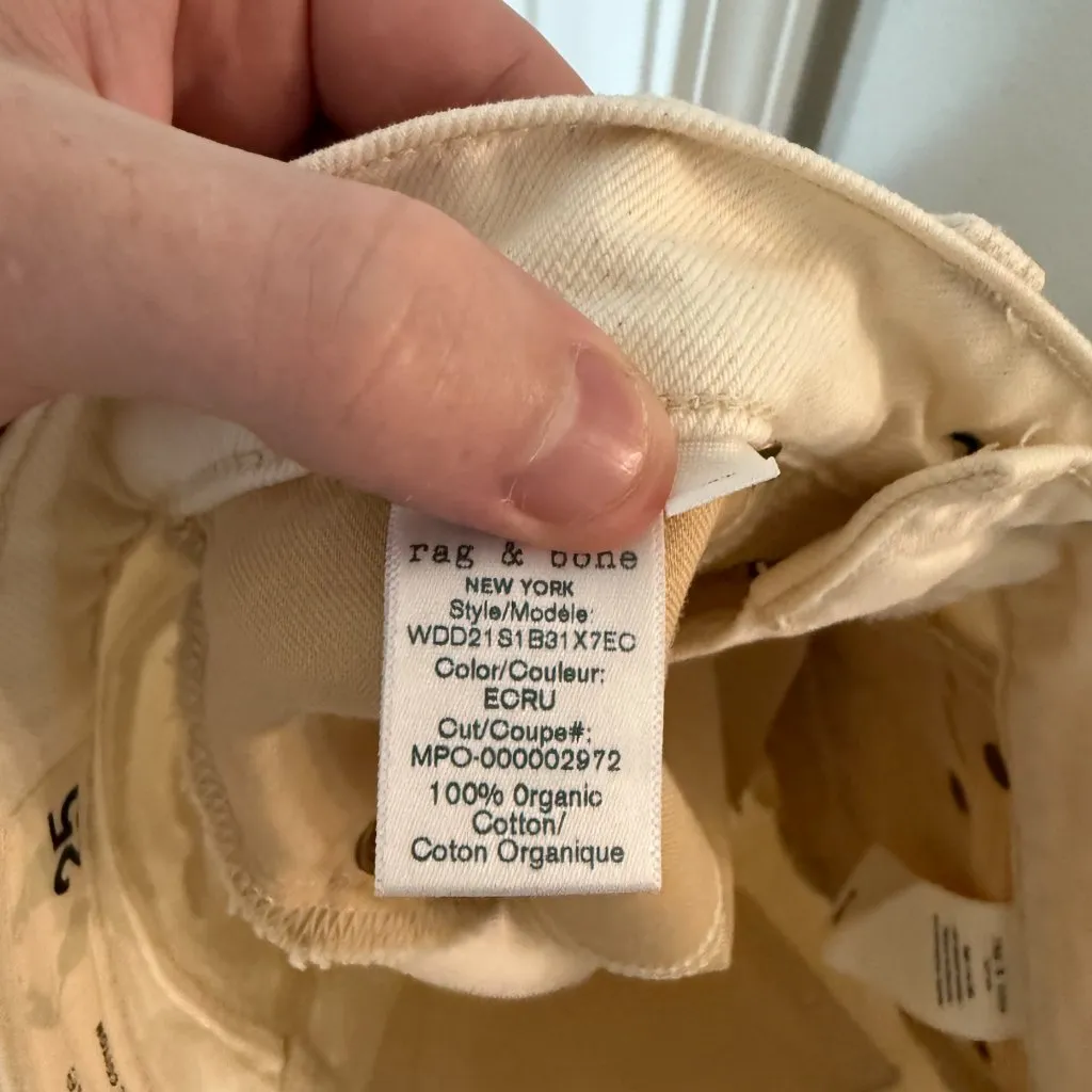 Rag & Bone Ecru Denim Mini Skirt Size 25 - Image 4