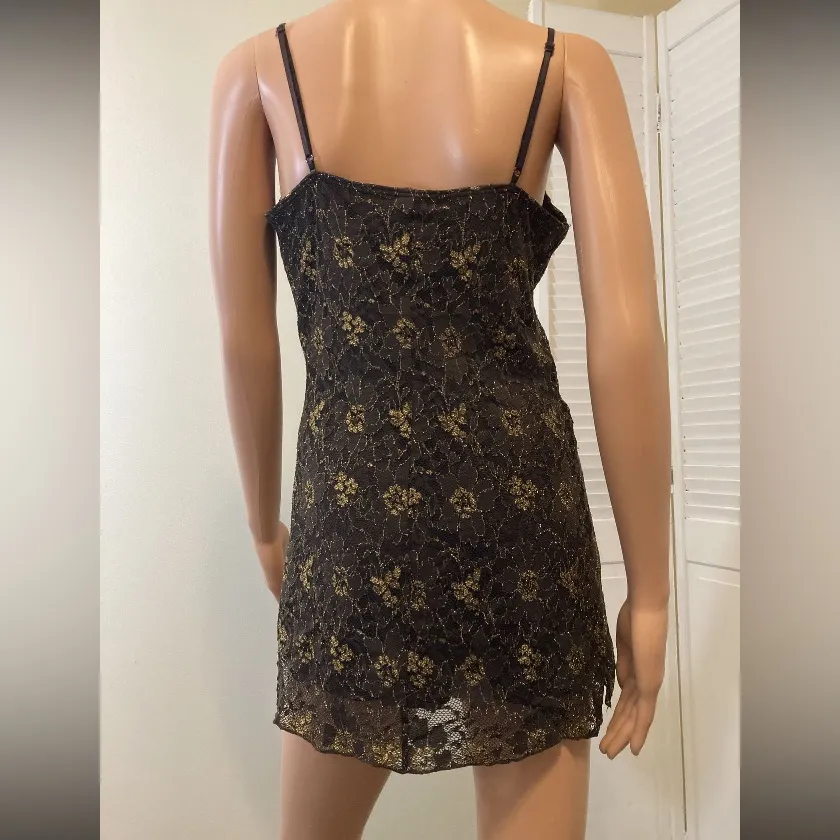 Rampage Heart Moon Star size Large lace metallic short strappy dress ❤️🌙⭐️ NWT - Image 4