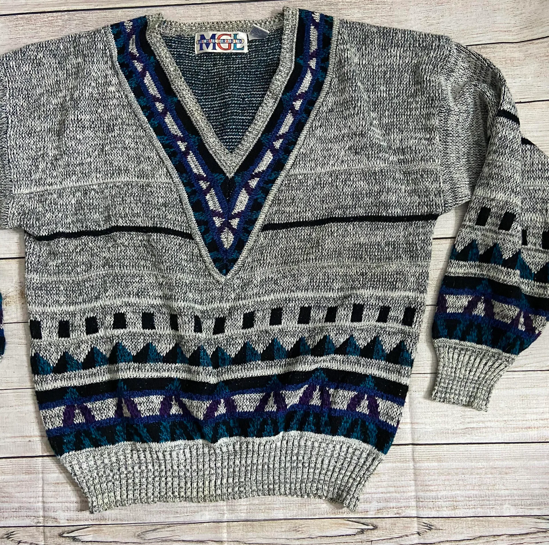 Michael Gerald Ltd Vintage Sweater Gray Size L - Image 4