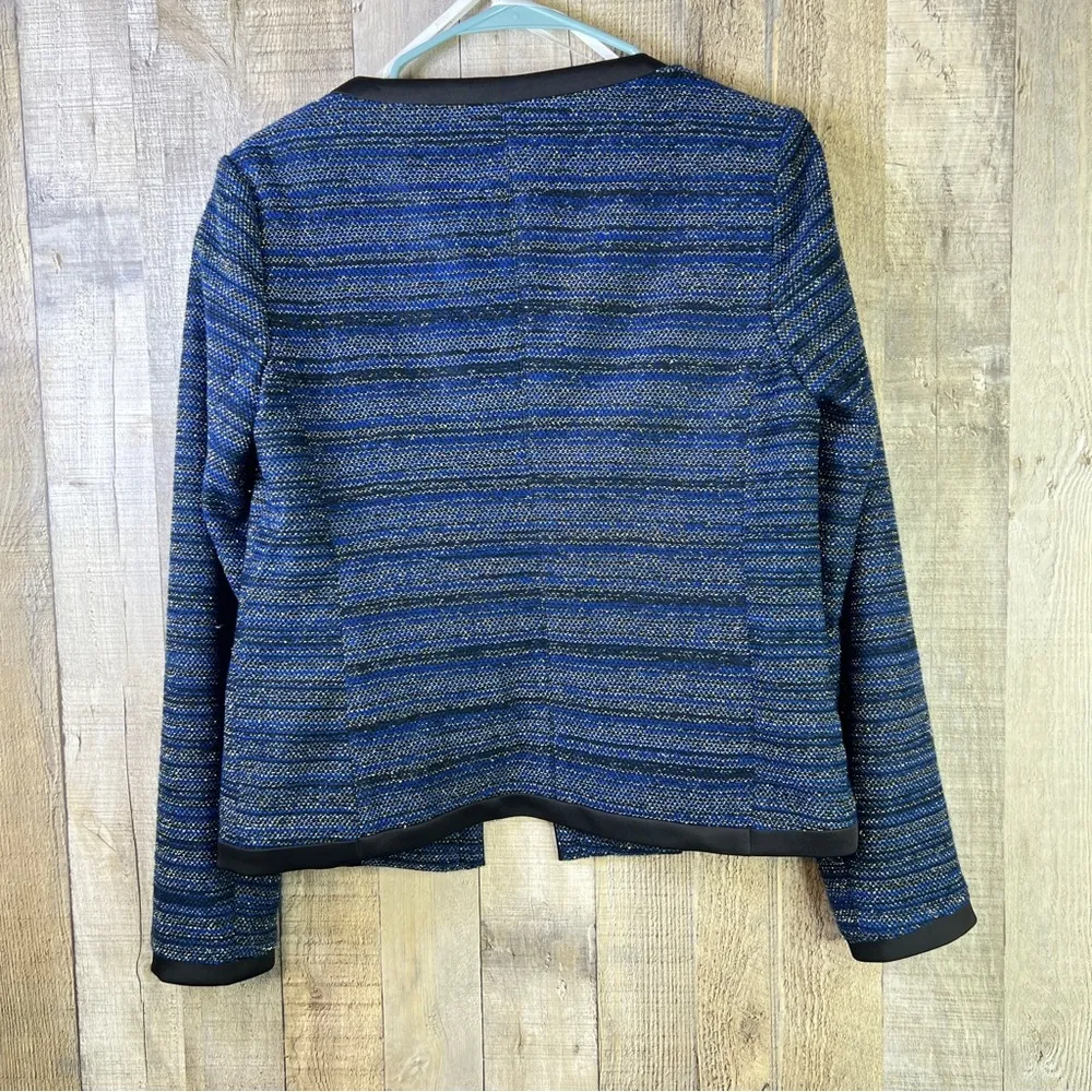 Laundry any Shelli Segal Size 4 Open Front Tweed Jacket w/Zippered Pocke… - Image 2