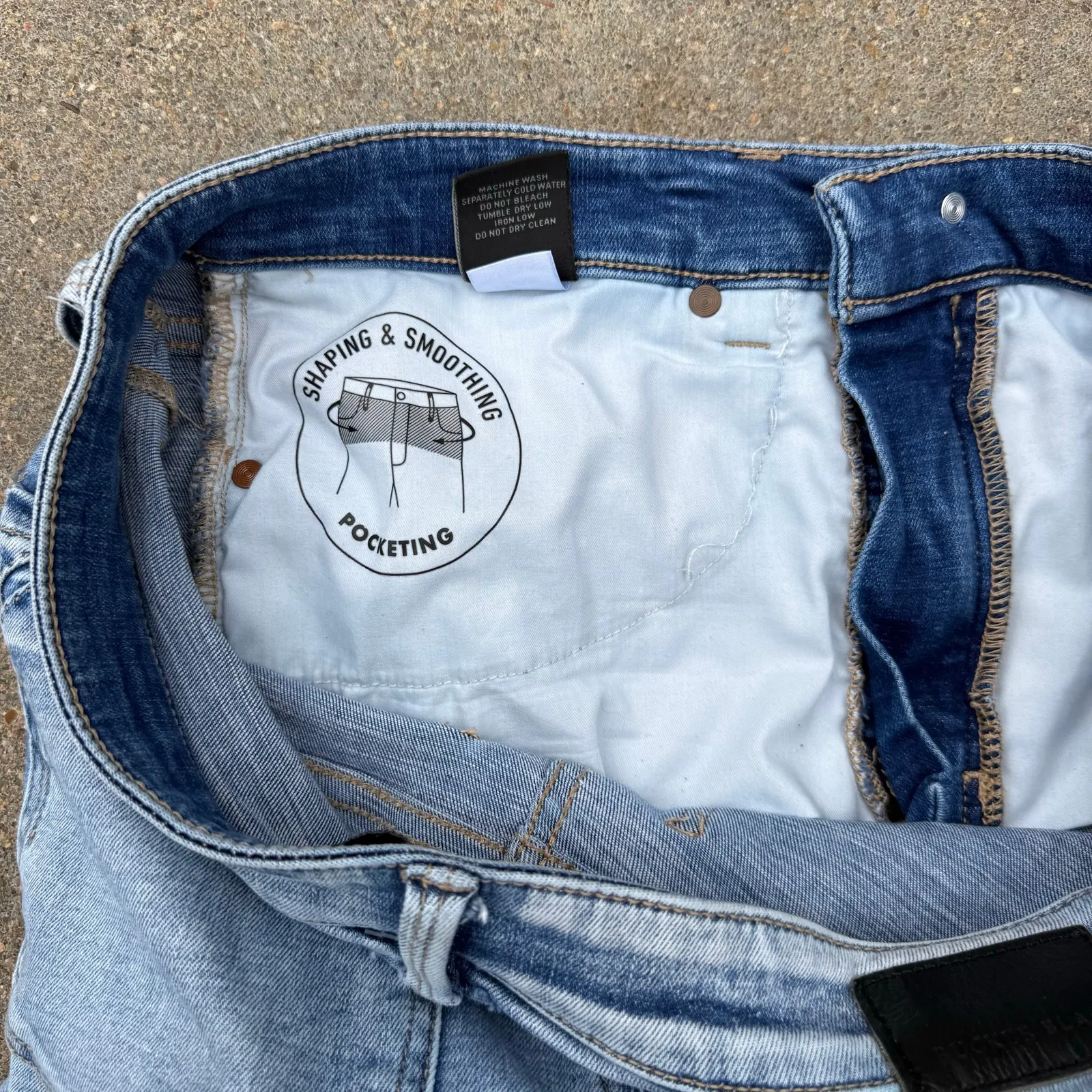 Buckle Black Fit No 75 Ankle Skinny Jeans Size 31 Light Blue Distressed Fray Hem - Image 4