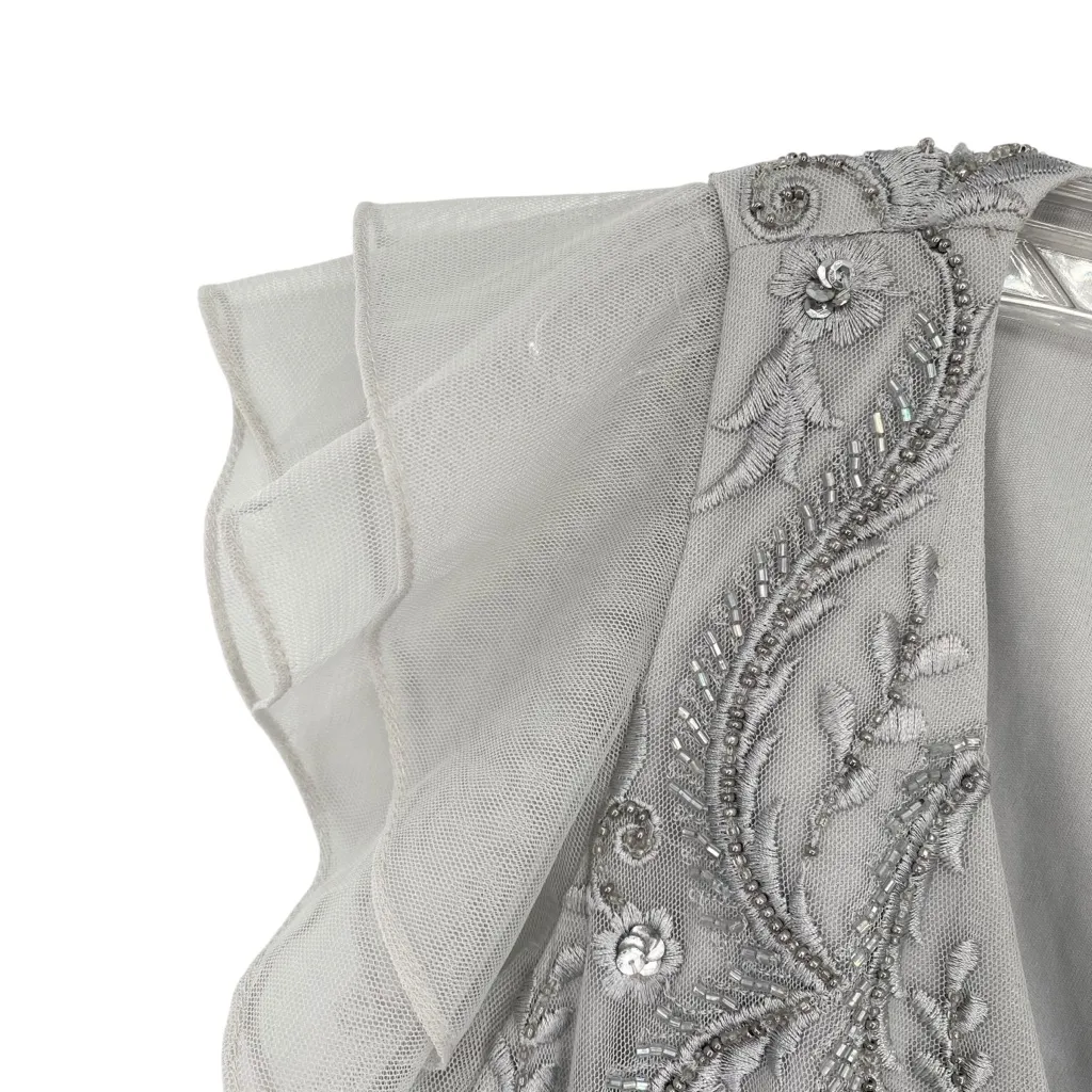 Anthropologie BHLDN Maricela Dress Beaded Chiffon Evening Formal - Image 7