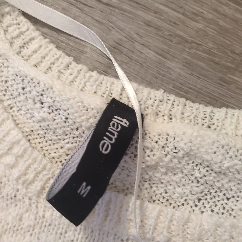 Flame ivory knit sweater size medium White - Image 3