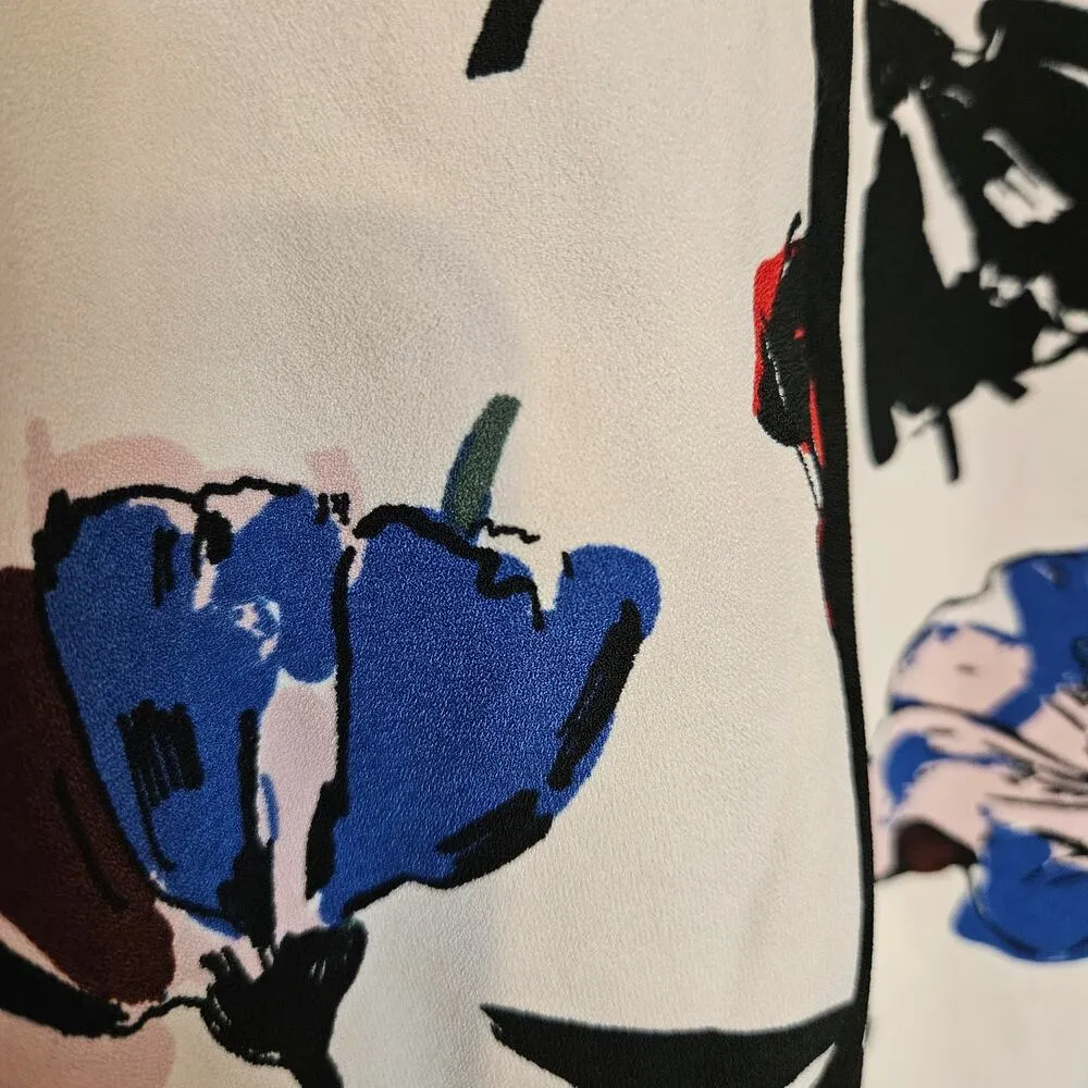 Banana Republic Size 2 Peplum Light Pink Sleeveless Top Floral Flowers Career - Image 2