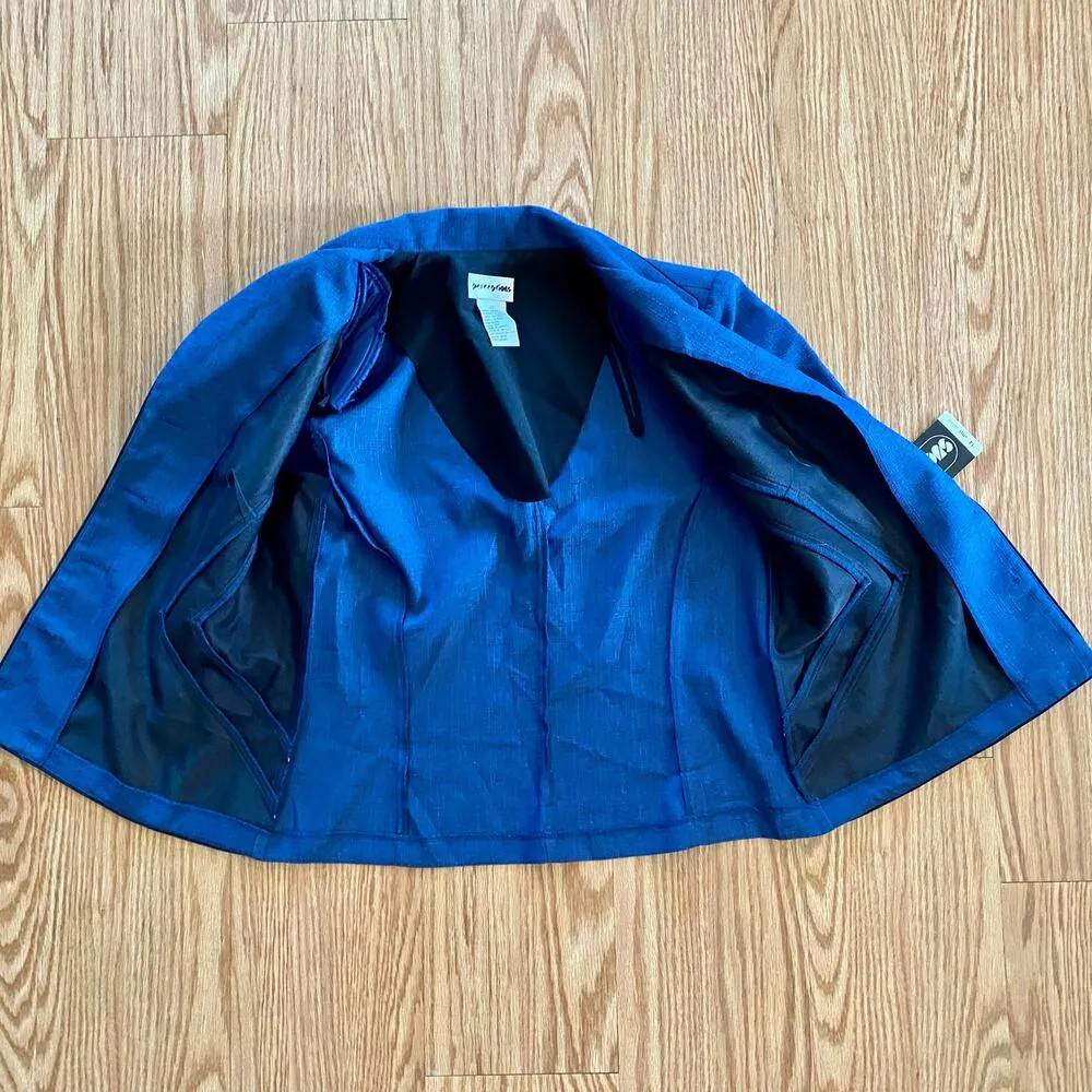 Perceptions Vintage Deadstock Short Blue Blazer Jacket Womens Large - Image 6