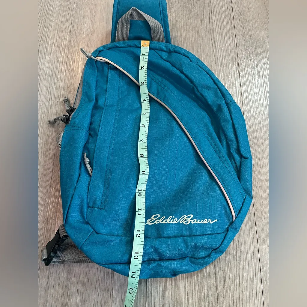 Eddie Bauer Teal Sling Backpack Crossbody Travel Hiking Bag - Image 4