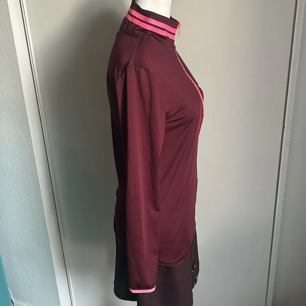 PINK Women’s Slim Fit Quarter Zip Pullover Athletic Workout Jacket - Image 4