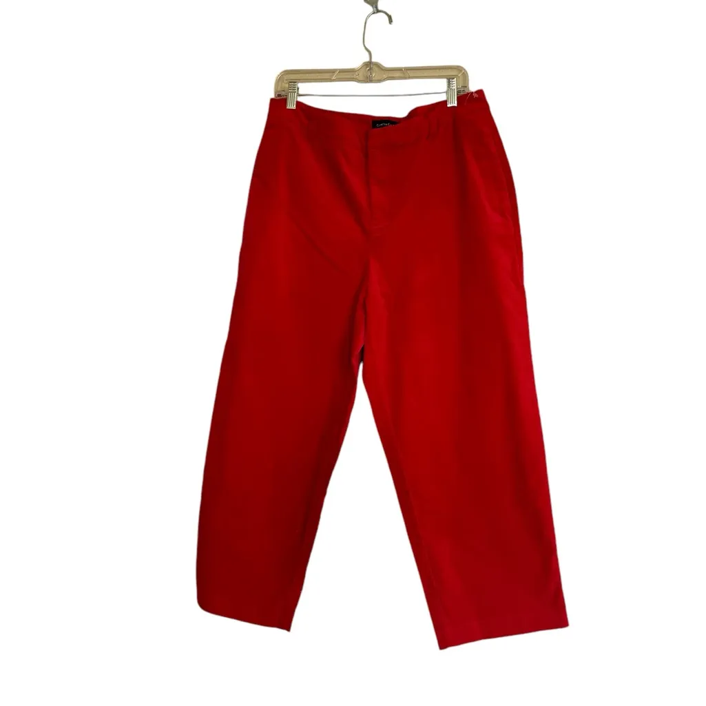 NEW Charter Club Velveteen Ankle Pants Ravishing Red 14 - Image 8