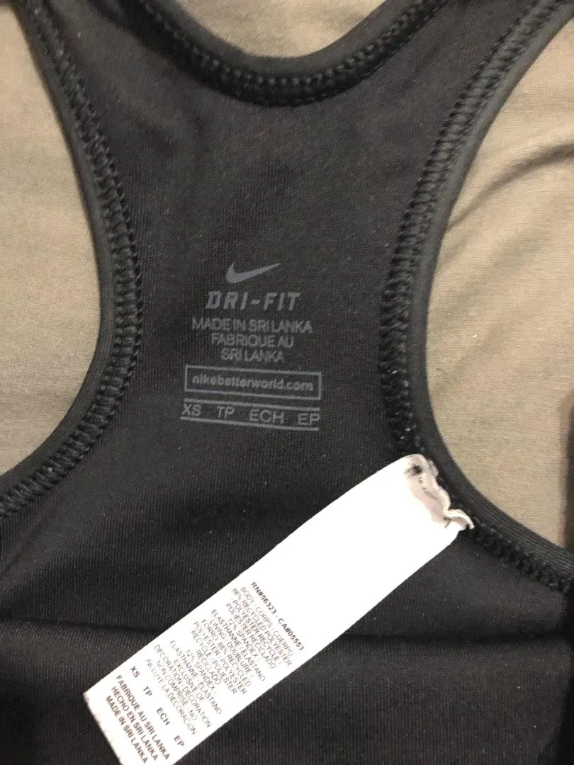 Nike Black  DriFit Sports Bra - Image 3