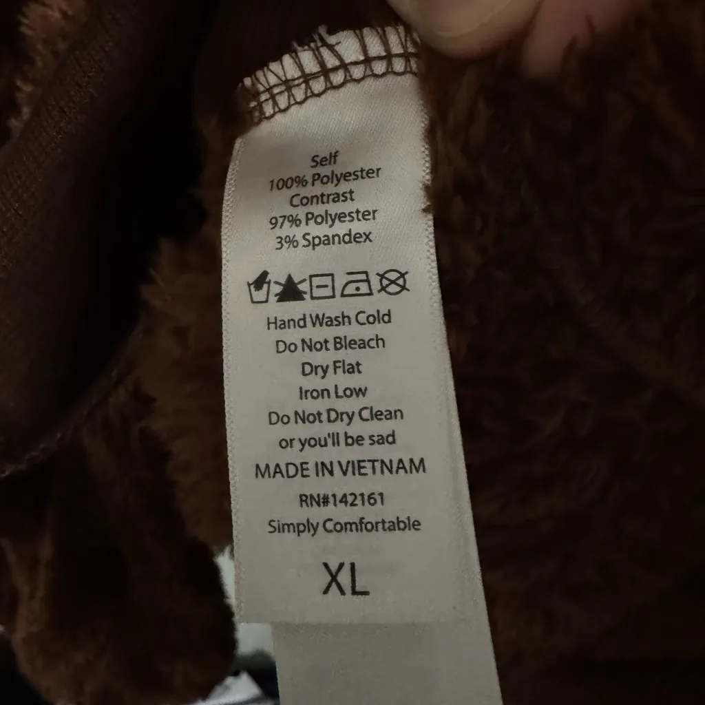 Lularoe Half Zip Nancy Brown Size XL - Image 3