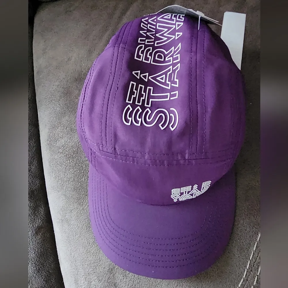 NWT Disney Star Wars Purple Logo Allover Adjustable 5 Panel Hat Cap 58CM Adult - Image 3