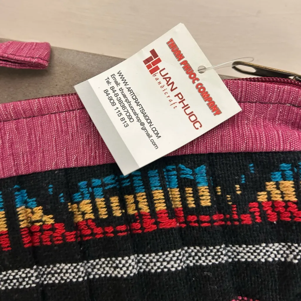 Bags Artisan Pink and Black Crossbody Bag Set Thuan Phuoc
2 bags excellent shape - Image 10