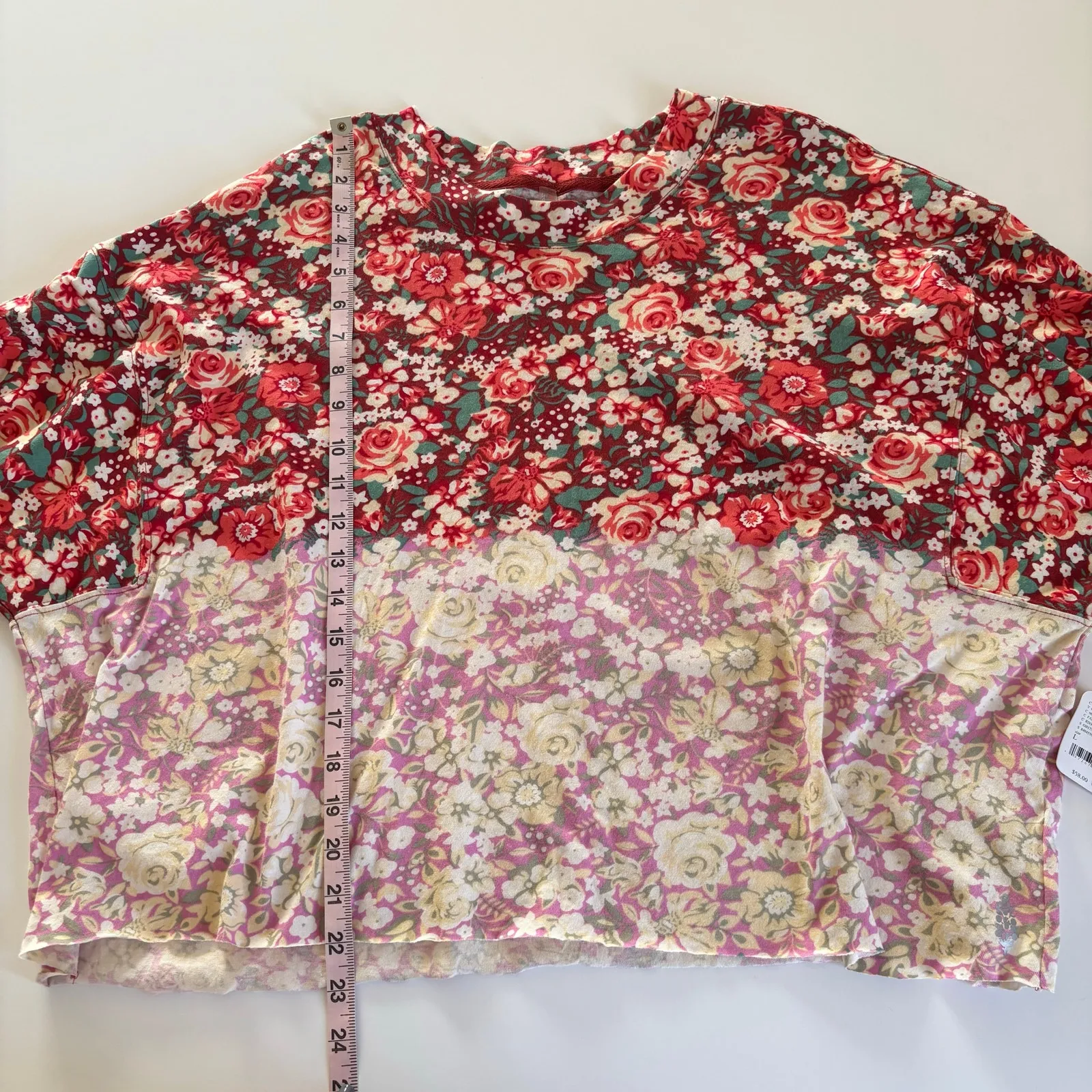 Free People Movement Inspire Floral Printed Layer Long Sleeve Top Women’s Large - Image 6