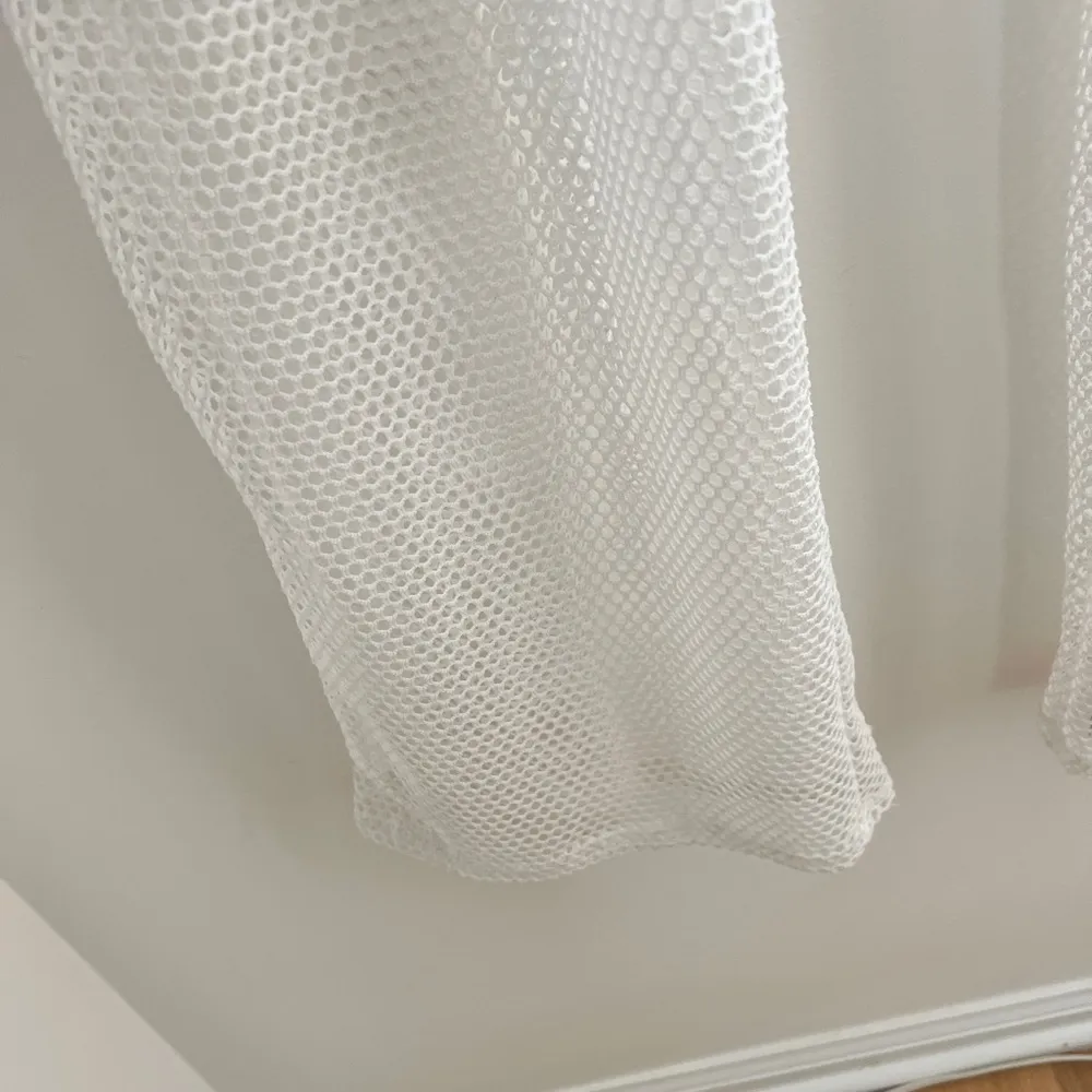 H&M Mesh Netting Flare Pants Sheer White Size Medium Swim ResortWear NEW - Image 5