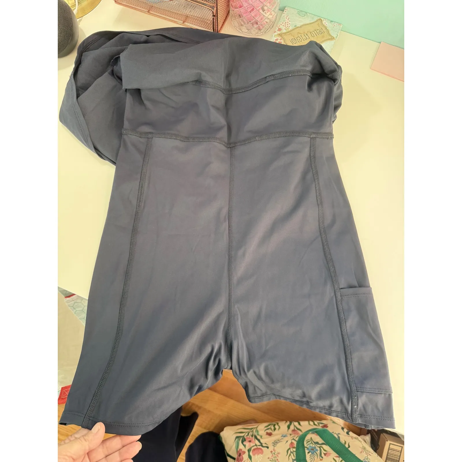 Abercrombie Fitch Navy Spaghetti Strap Mini Dress Athletic Workout Tennis Size M - Image 9