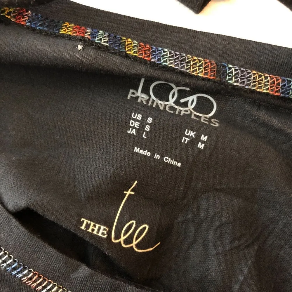 Logo Lori Goldstein Principles The Tee Womens Long Sleeve Cotton Black Size S - Image 3