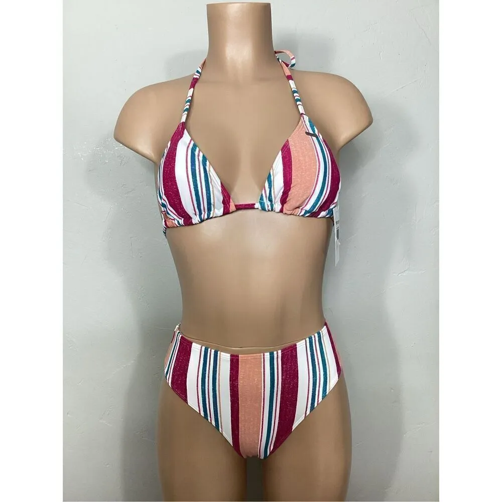 New. ROXY stripe bikini set. M-top/S-bottom.  . Retails $119 - Image 3
