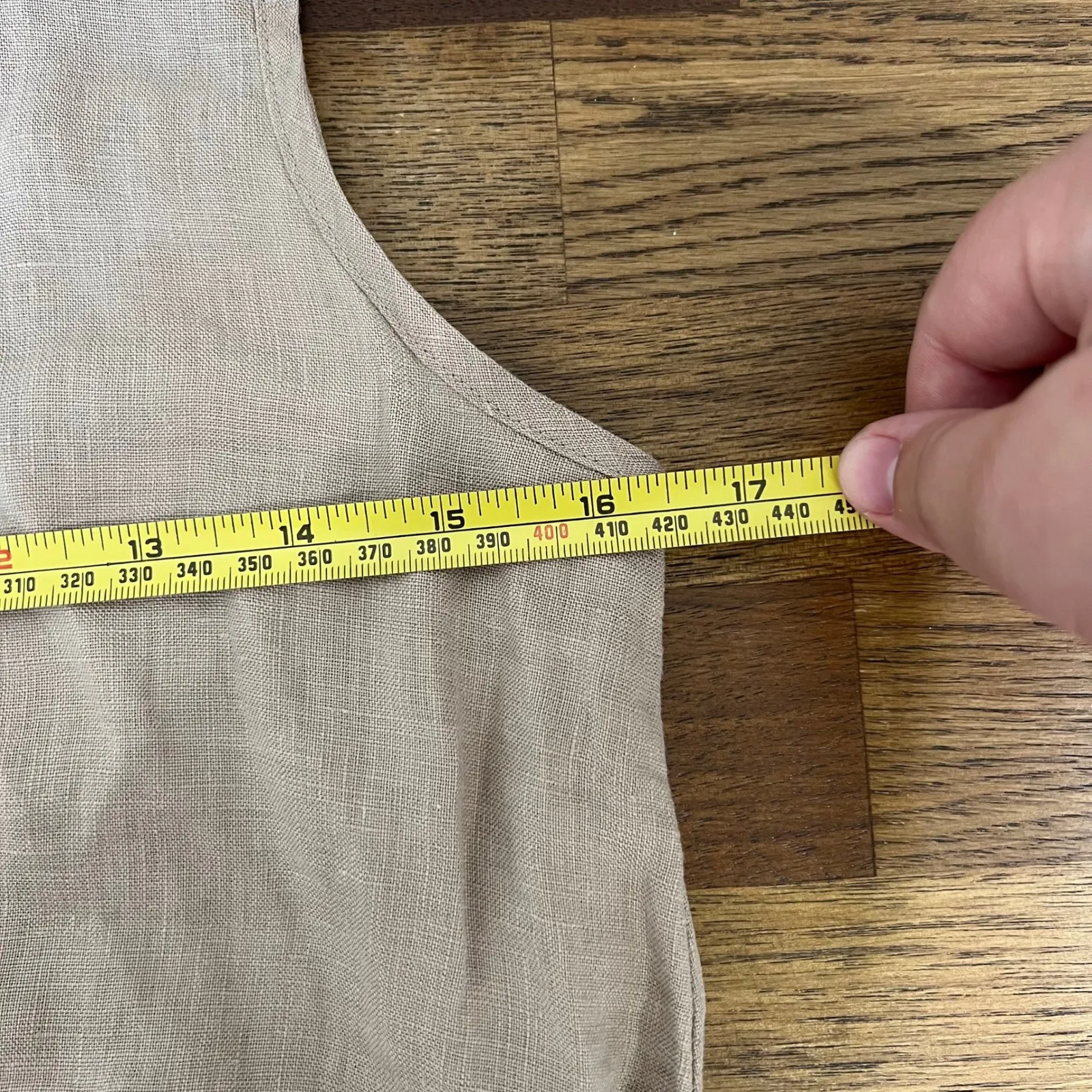 MaxMara Leisure Womens Dress Small Brown Linen‎ Blend Lagenlook Loose Sleeveless - Image 5