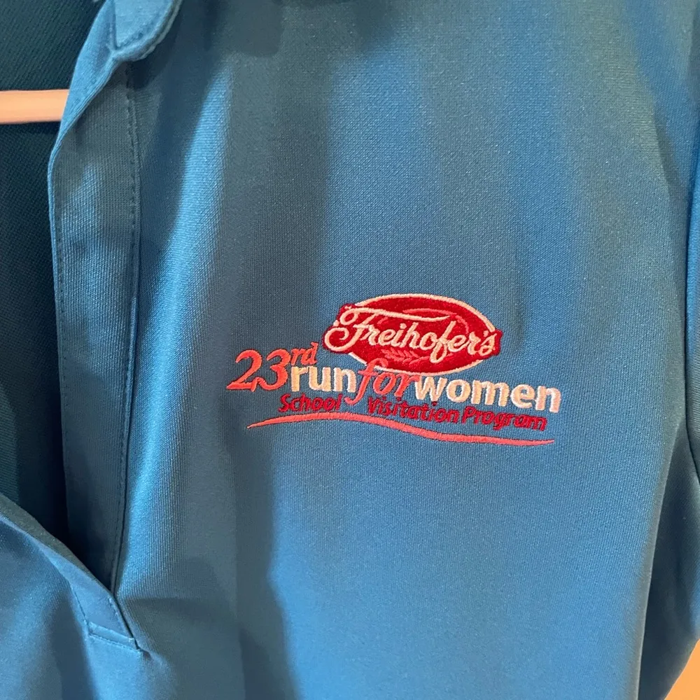 Ladies v neck pull over dry fit blouse - Image 2