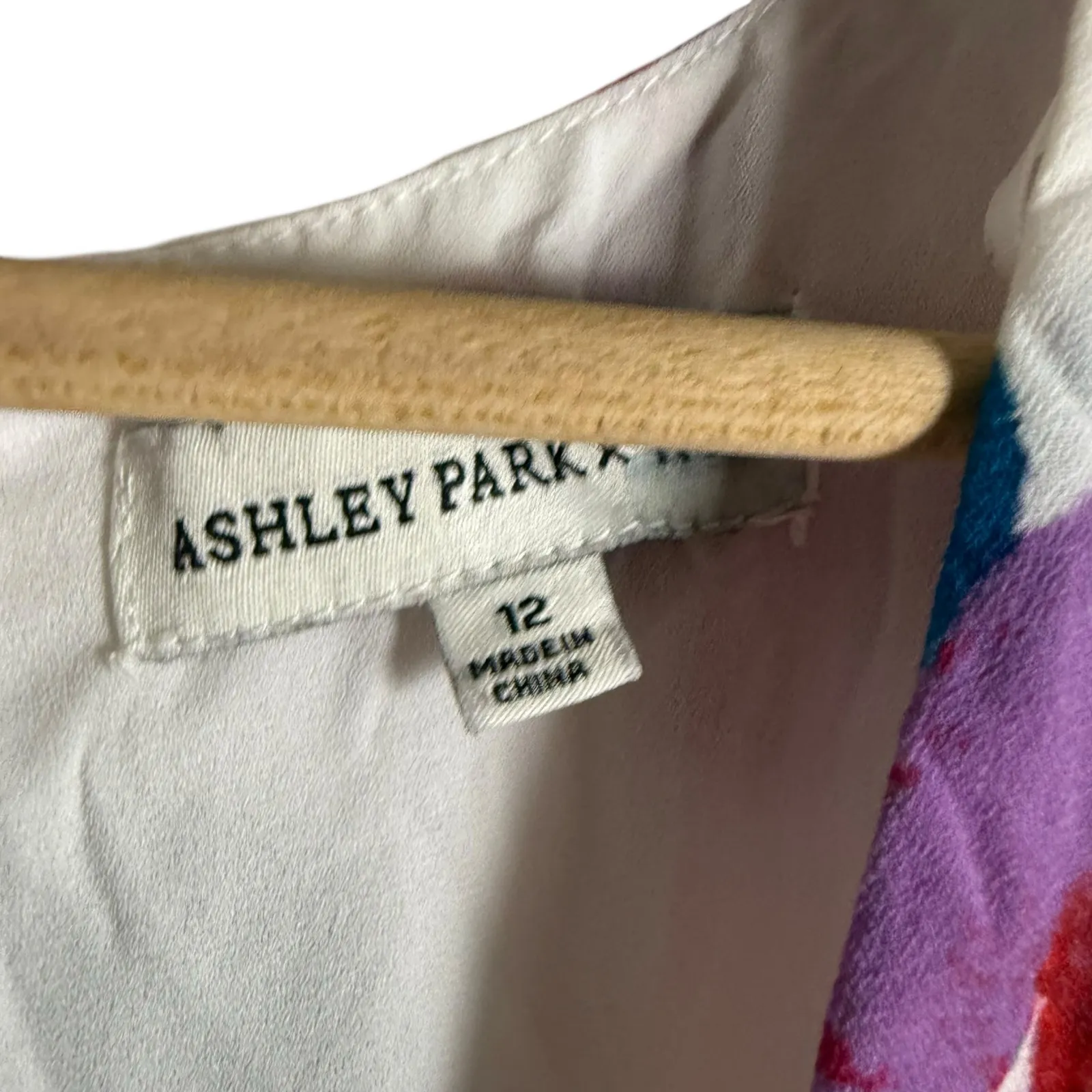 Ashley Park White Floral Print Lace Up Corset Ruffle Hem V - Image 9