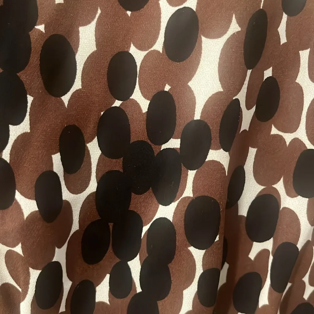 TORY BURCH Silk Sleeveless Top Shell Abstract Print Size 2 - Image 7