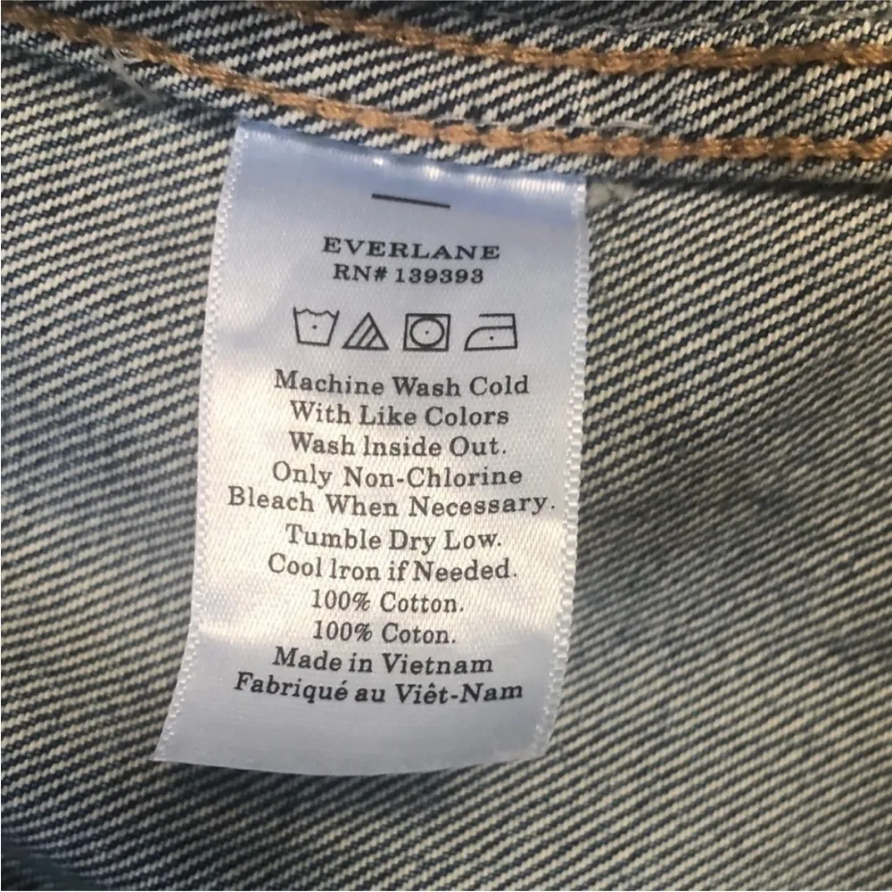 EVERLANE TRUCKER BLUE DENIM JEAN JACKET S - Image 6