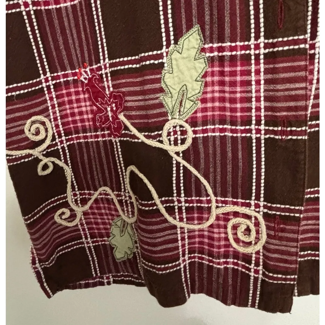 Bobbie Brooks Plaid Embroidered Shirt - Image 6