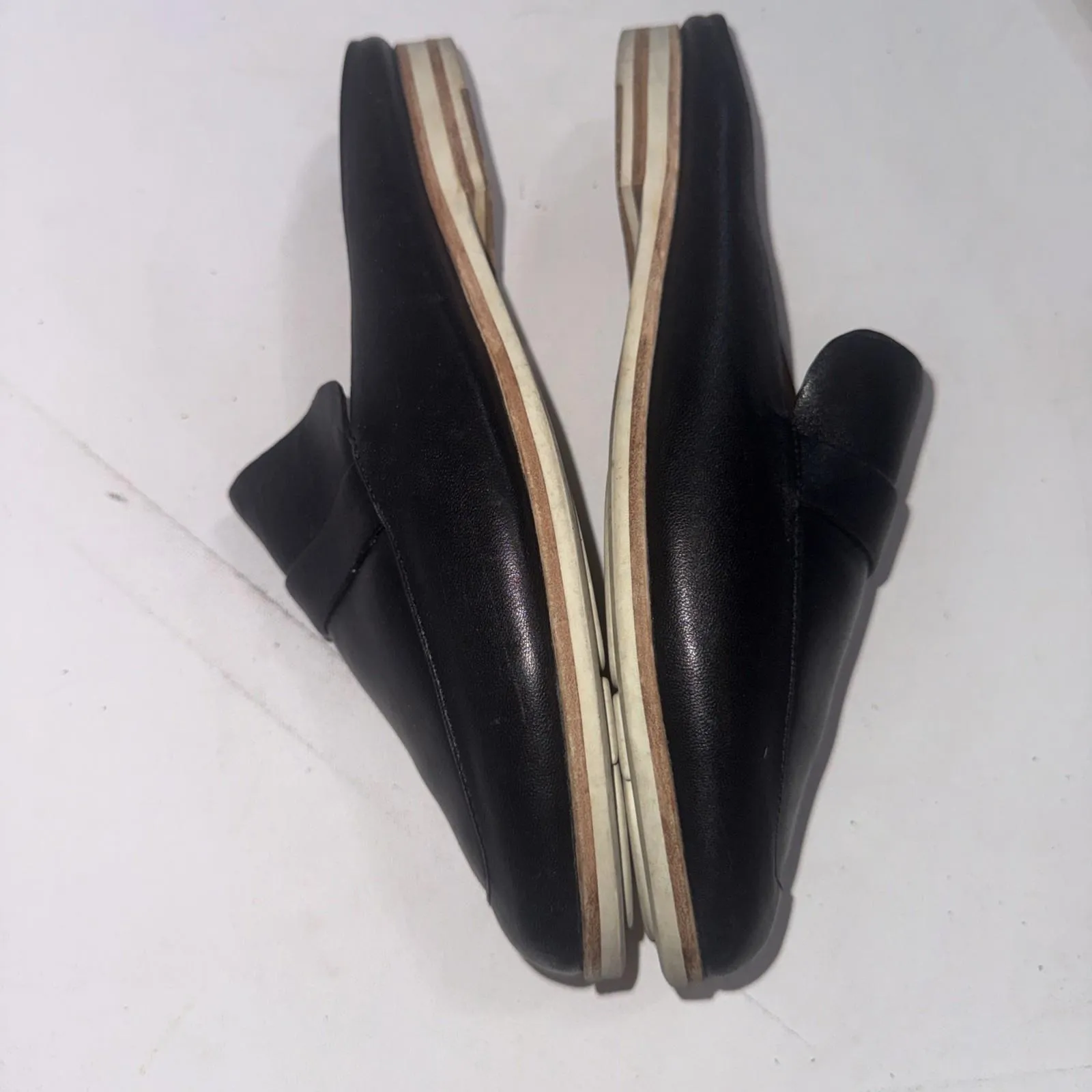 Gentle Souls Old Money Everett Slip On Minimalist Black Leather Mule Loafer 8.5M - Image 8