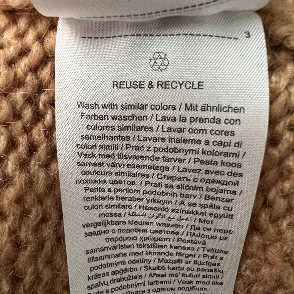 Vero Moda Fair Isle Nordic Sweater Womens Medium Chunky Light Academia Travel - Image 10