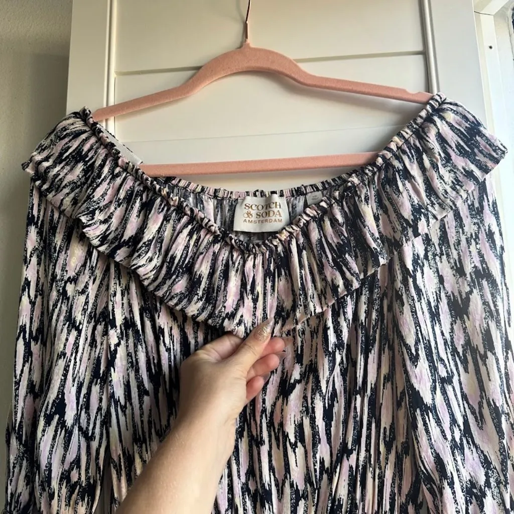 Scotch & Soda Off the Shoulder Ruffle Mini Dress size XS - Image 3