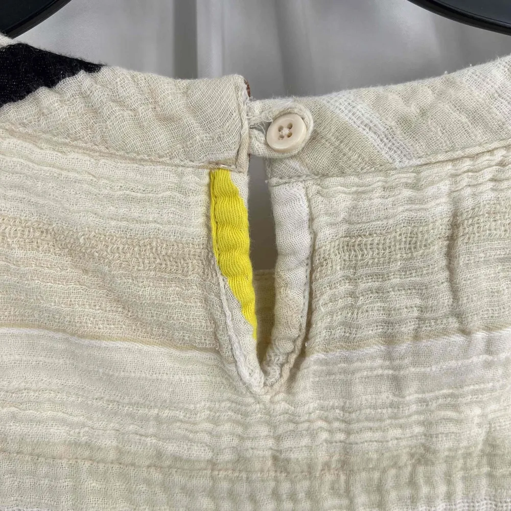 Ace & Jig Ivory Striped Lightweight Gauzy Cotton Mini Shirt Dress Casual XS - Image 3