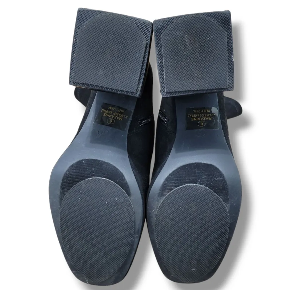 Lulus Shoes Size 6 Women's Lulus Mazarine Faux Suede Platform Mid-Calf Boots EUC Women's Shoes - Image 9