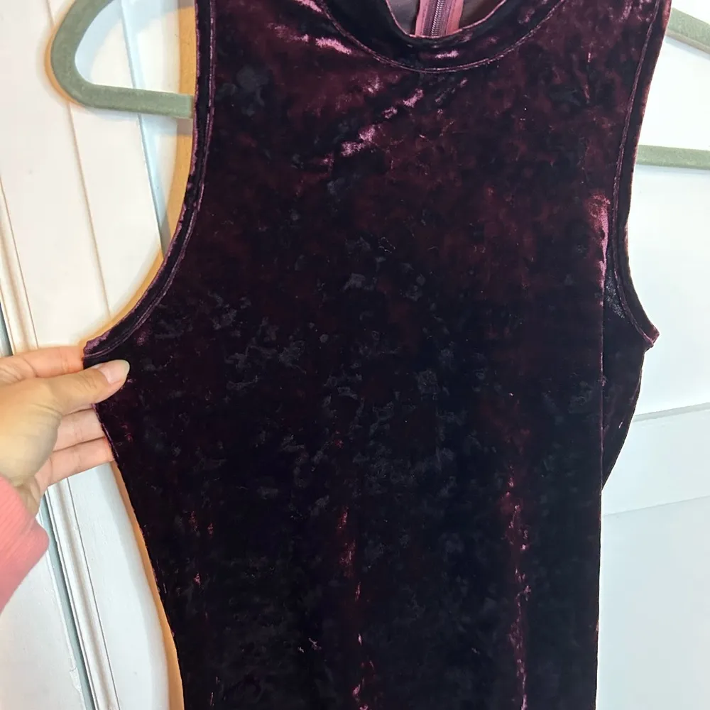 Forever 21 Purple Velour High Neck Mini Dress - Image 4