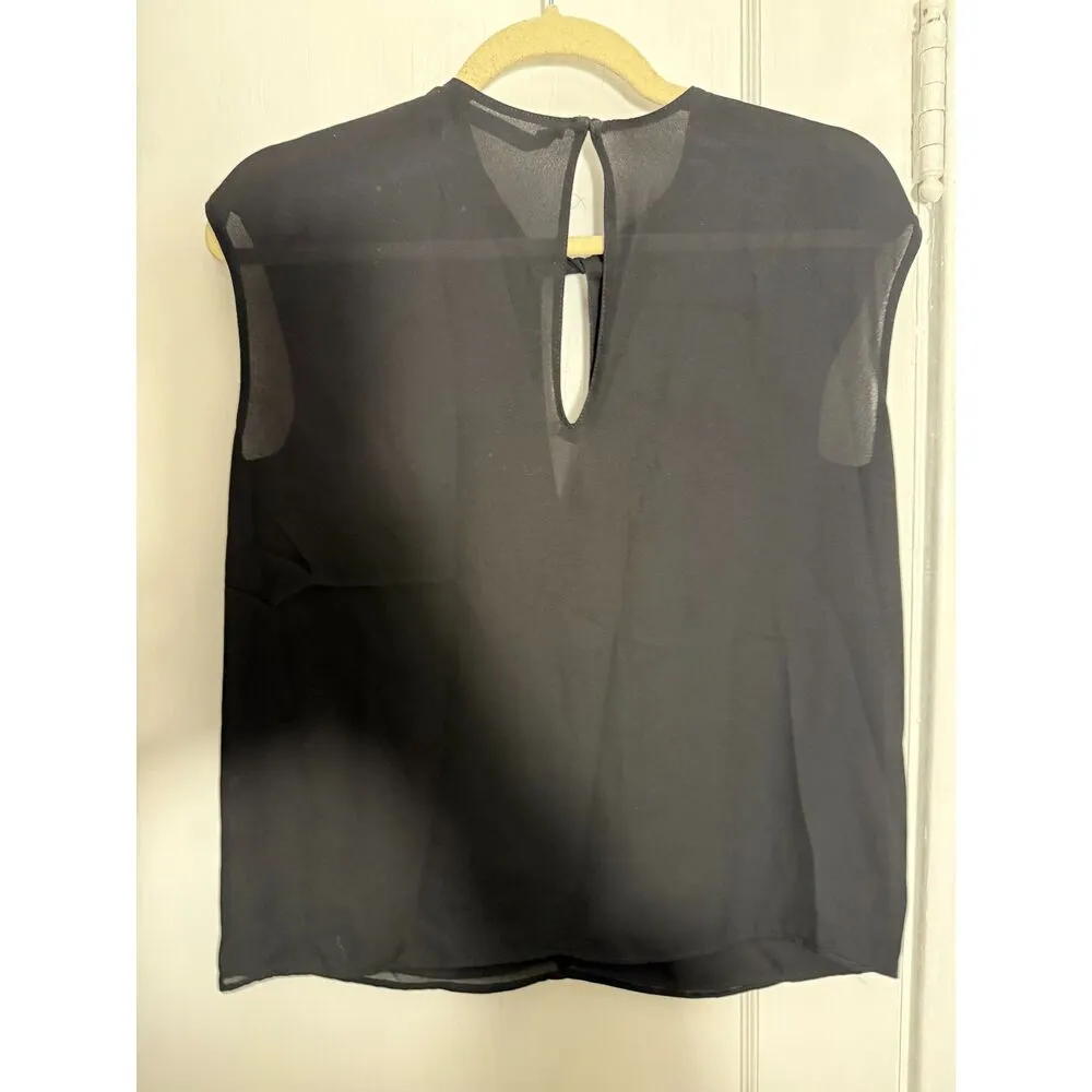 Zara Black Cut Out Sleeveless Top - Image 4