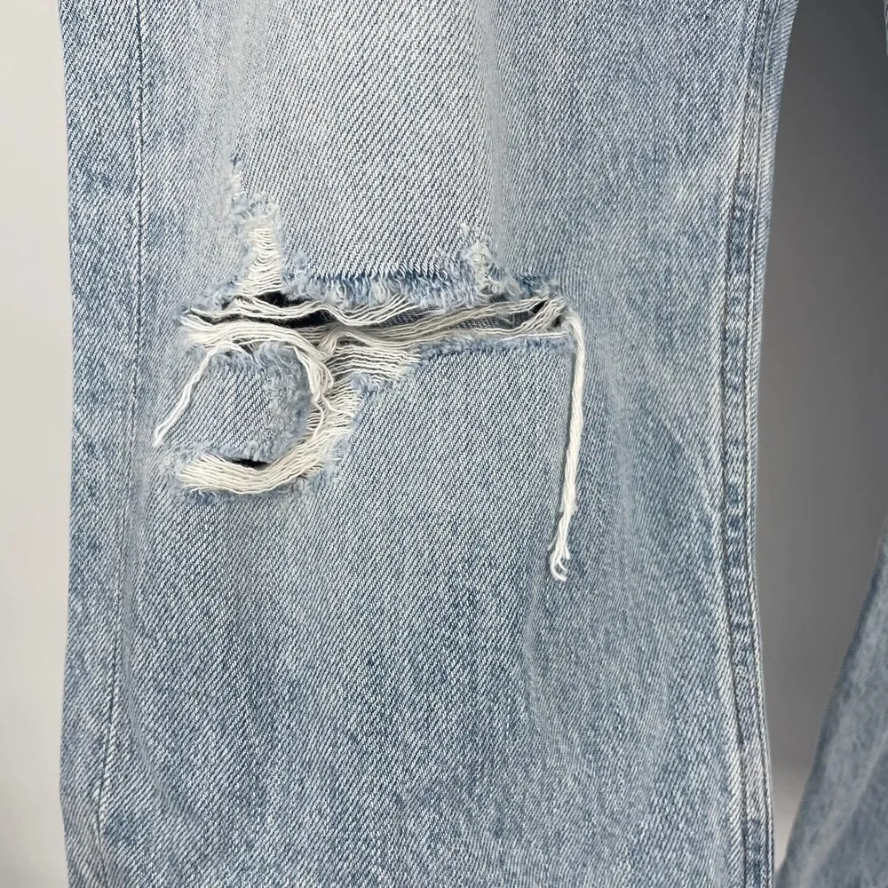 NWT Agolde Riley High Rise Straight Crop Denim Button Fly Jeans Shatter Size 32 - Image 6