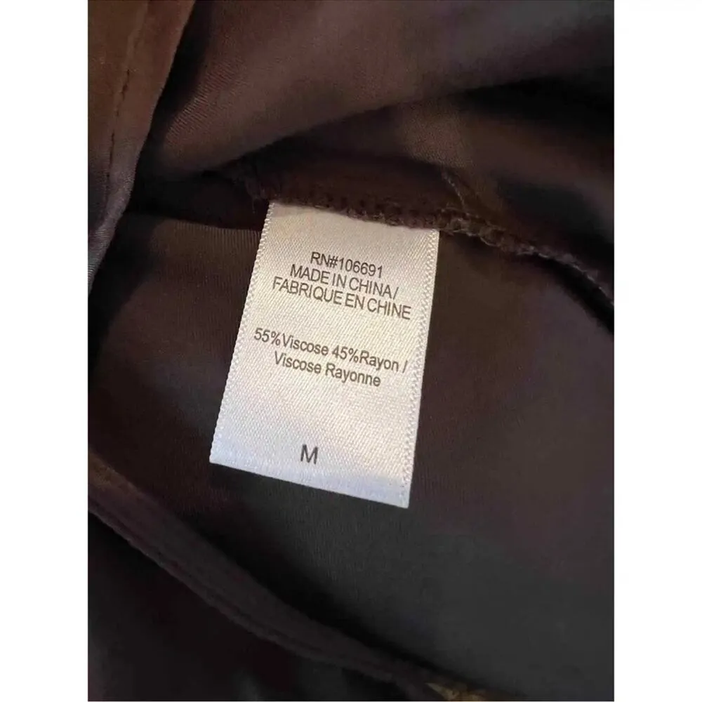 NWT Young Fabulous & Broke Brown Slip Dress Mini Faux Wrap Cocktail Womens M - Image 7