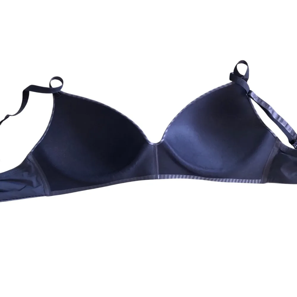 Victoria’s Secret dark blue striped lightly lined wireless t shirt bra 36D - Image 4