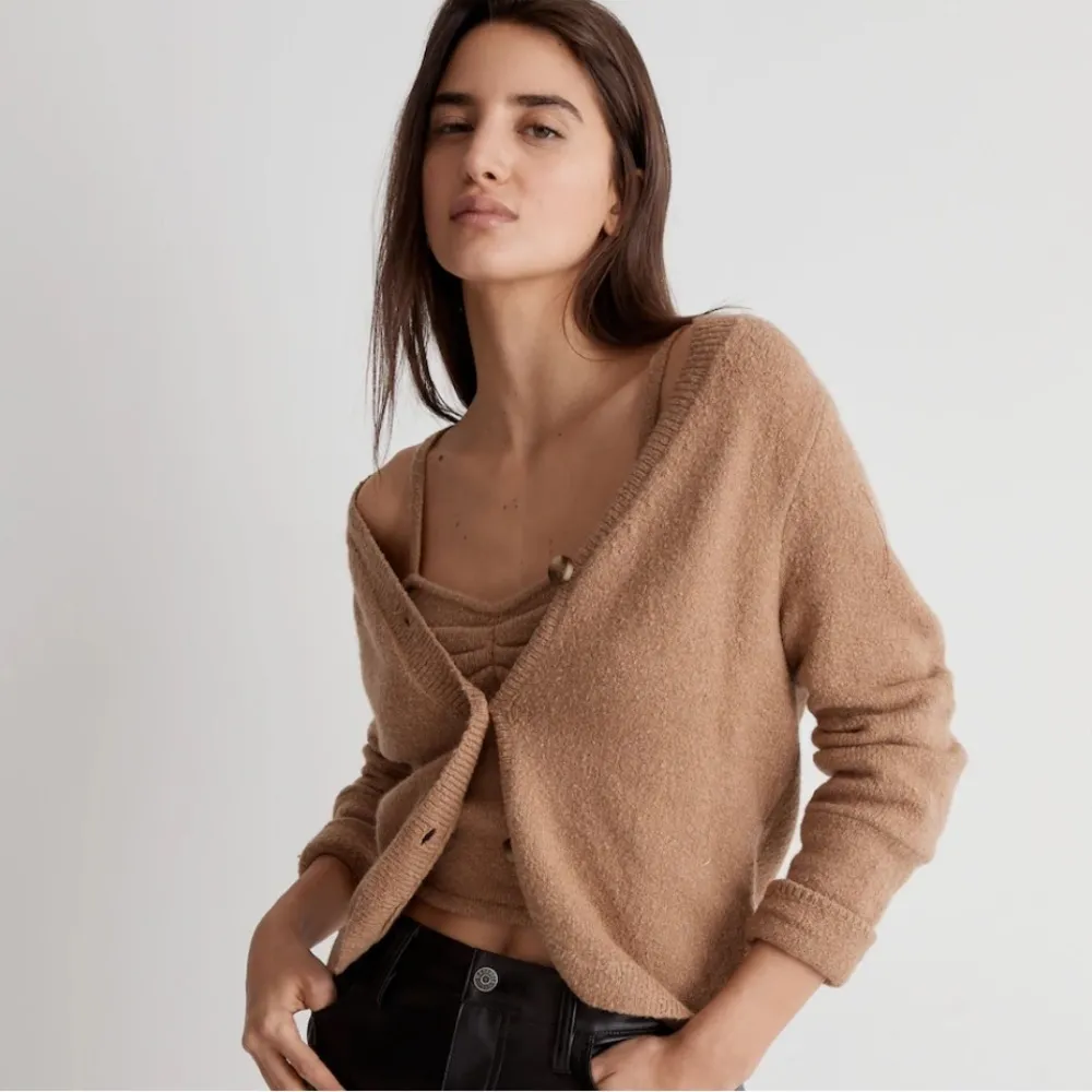 Madewell Mapleton Crop Sweater Tank Size Medium - Image 3