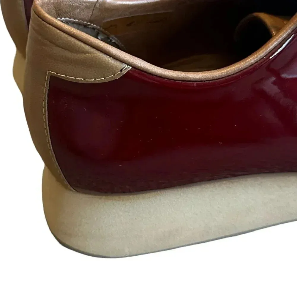 Paul Green Munchen Patent Leather Lace-Up Sneakers Wedge Casual Size 8.5 Women's - Image 8