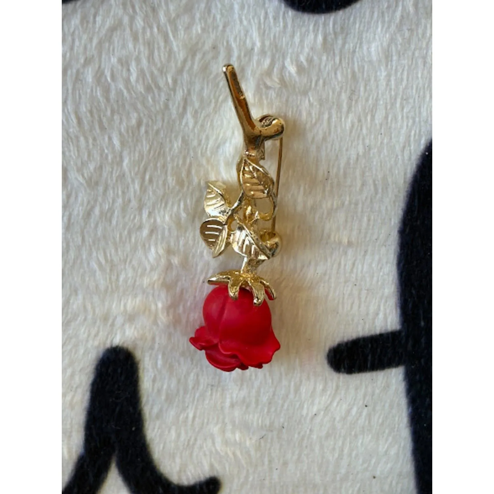 Red Rose Gold Brooch NWT - Image 2