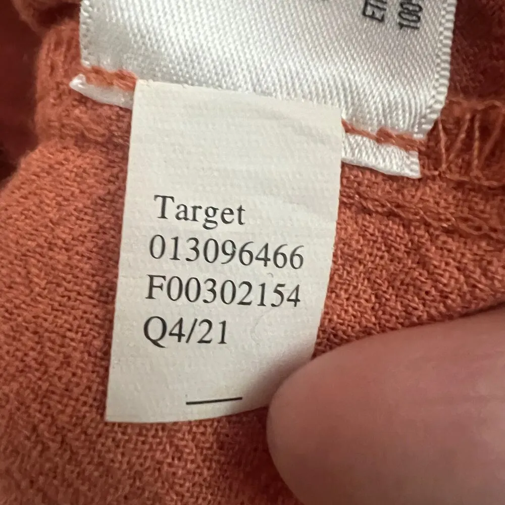 Universal Thread 3X Orange Tent Dress Midi Sleeveless Rustic Ruffle Trim Target - Image 10