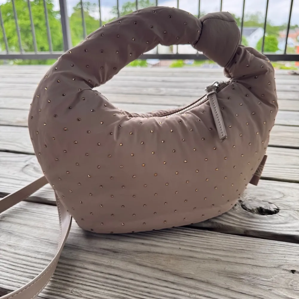NWT Padded bag and purse with rhinestones Tan - Image 6